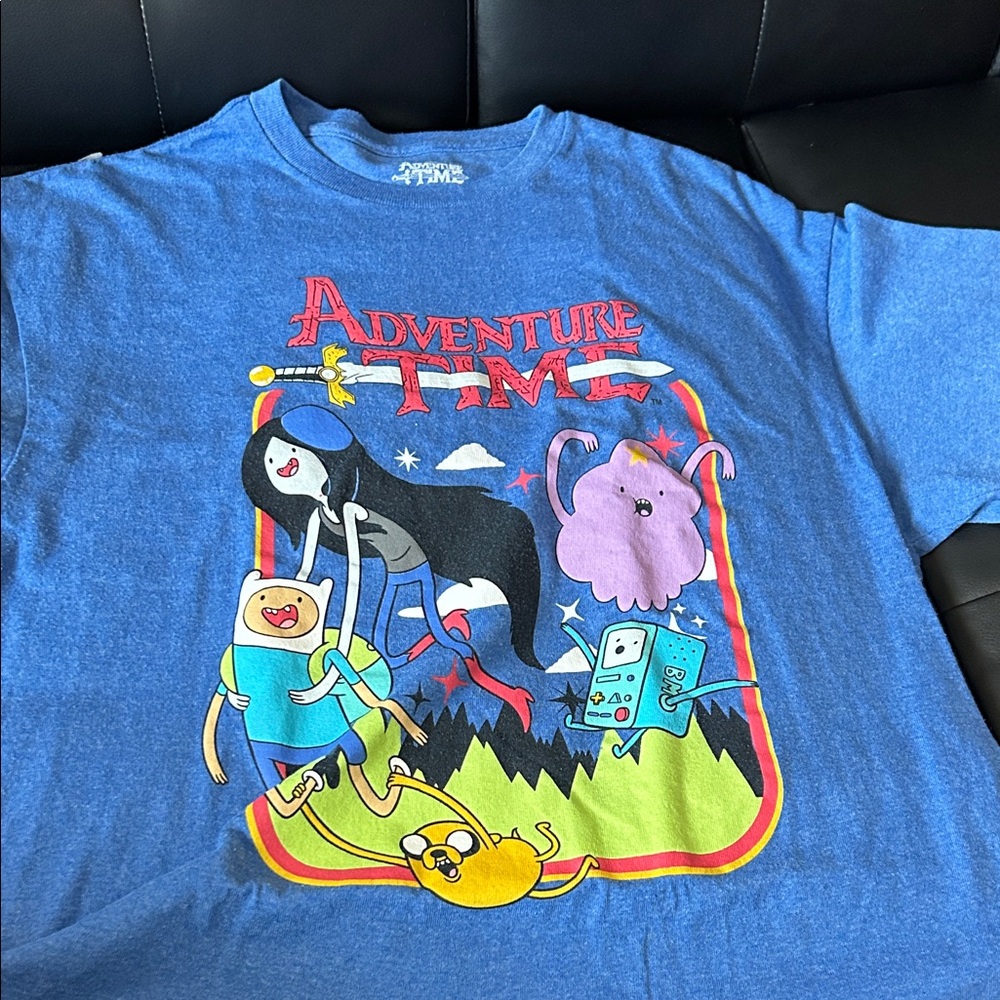 Adventure Time Blue Graphic T-Shirt